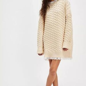 For Love & Lemons Knit Milana Sweater Dress | Yellow | S | NWT
